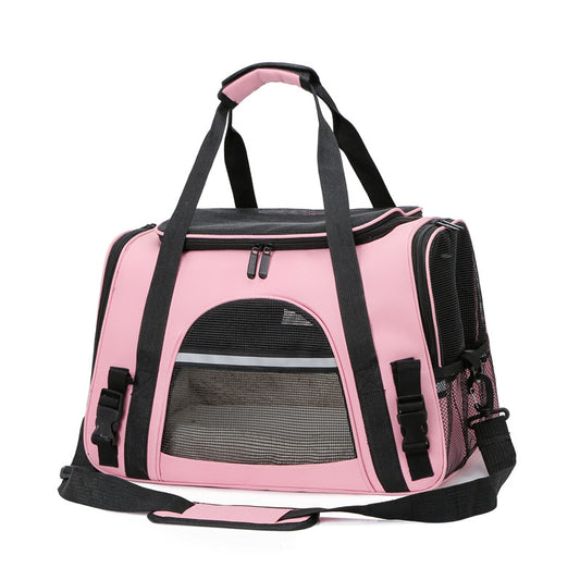 Soft Sided Travel Pet Carrier With Luggage Strap