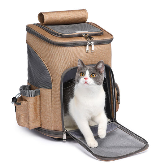Foldable Backpack Trolley Pet Carrier