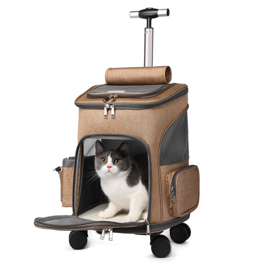 Foldable Backpack Trolley Pet Carrier
