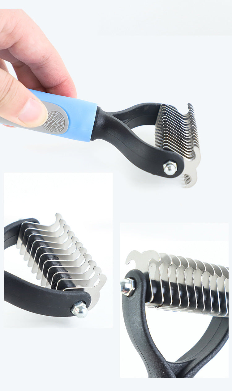 Double-Sided Pet Knot Removing Comb