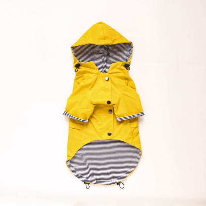Yellow with Stripe Lining Raincoat