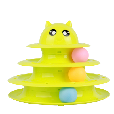Turntable Ball Three-Layers Cat Tower